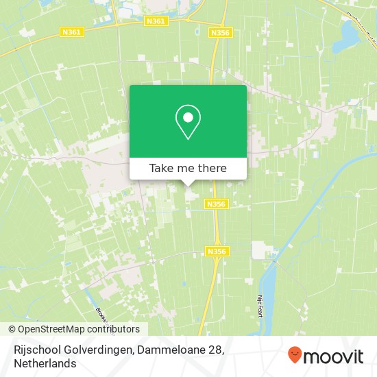 Rijschool Golverdingen, Dammeloane 28 map