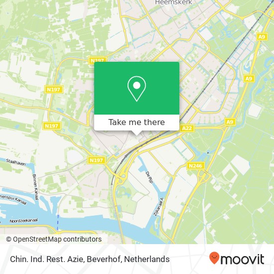 Chin. Ind. Rest. Azie, Beverhof map