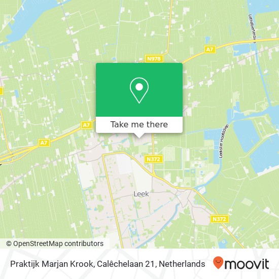 Praktijk Marjan Krook, Calêchelaan 21 map