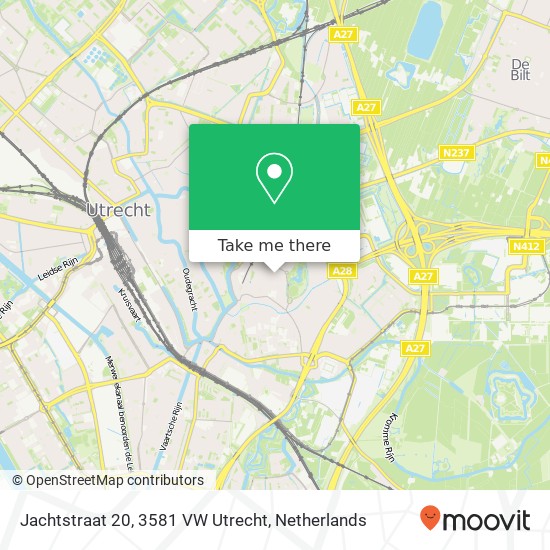 Jachtstraat 20, 3581 VW Utrecht map