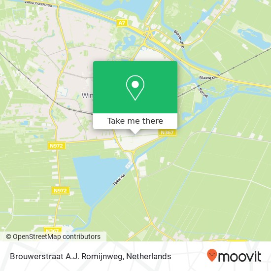 Brouwerstraat A.J. Romijnweg map
