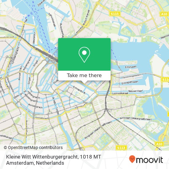 Kleine Witt Wittenburgergracht, 1018 MT Amsterdam map