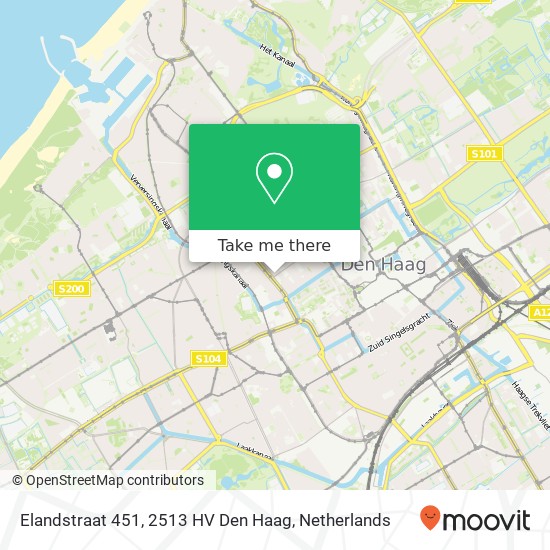 Elandstraat 451, 2513 HV Den Haag Karte