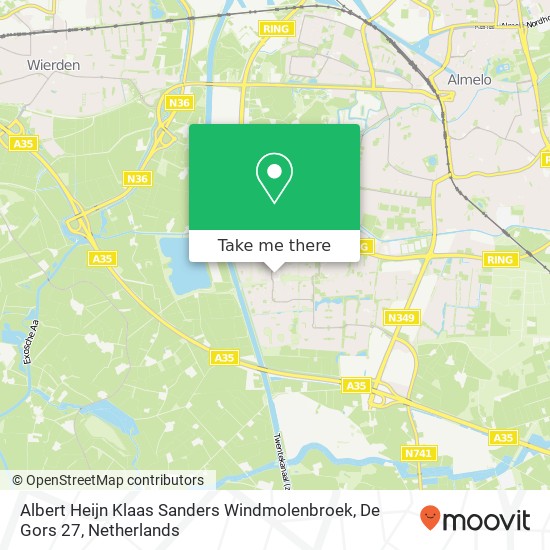 Albert Heijn Klaas Sanders Windmolenbroek, De Gors 27 map