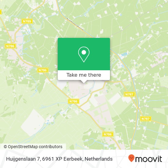 Huijgenslaan 7, 6961 XP Eerbeek Karte