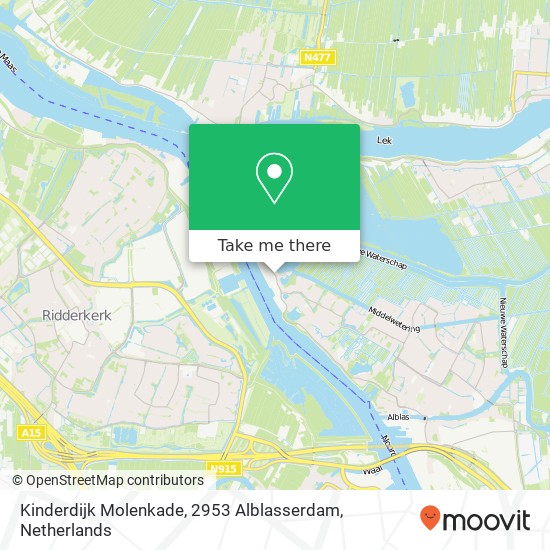 Kinderdijk Molenkade, 2953 Alblasserdam map
