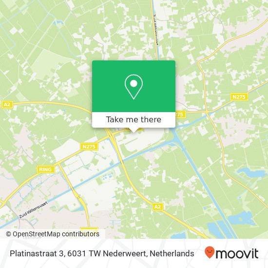 Platinastraat 3, 6031 TW Nederweert Karte