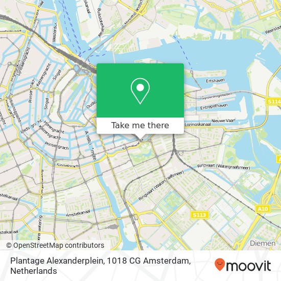 Plantage Alexanderplein, 1018 CG Amsterdam map