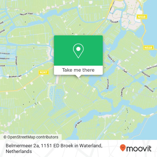 Belmermeer 2a, 1151 ED Broek in Waterland Karte