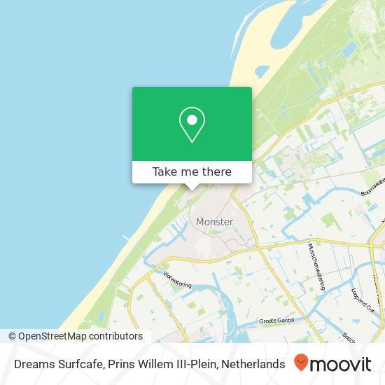 Dreams Surfcafe, Prins Willem III-Plein map