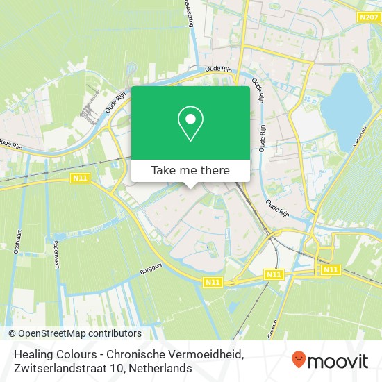 Healing Colours - Chronische Vermoeidheid, Zwitserlandstraat 10 Karte