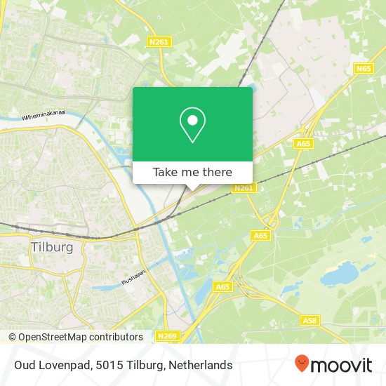 Oud Lovenpad, 5015 Tilburg Karte