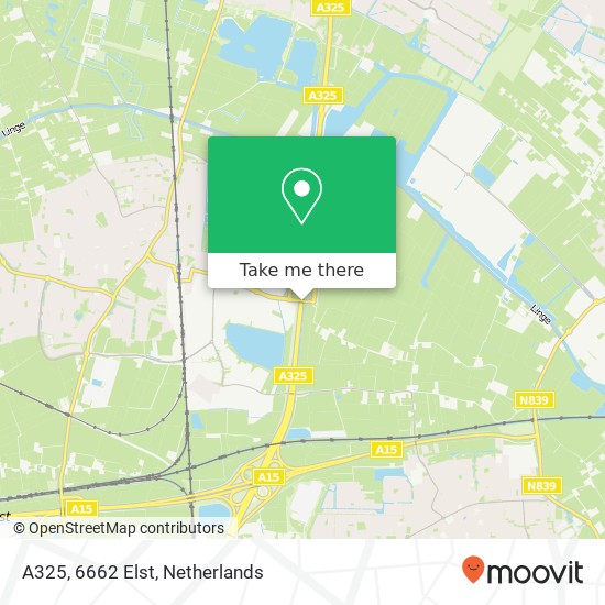 A325, 6662 Elst map