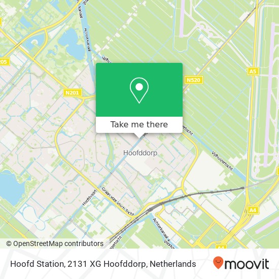 Hoofd Station, 2131 XG Hoofddorp Karte