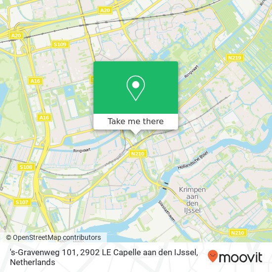 's-Gravenweg 101, 2902 LE Capelle aan den IJssel Karte