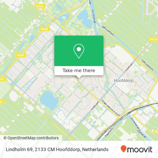 Lindholm 69, 2133 CM Hoofddorp map