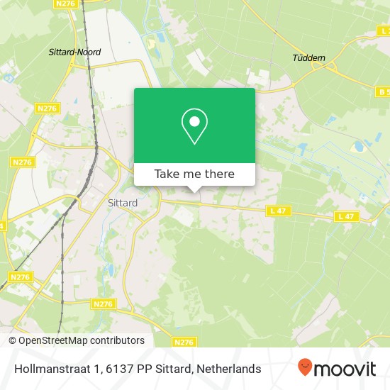 Hollmanstraat 1, 6137 PP Sittard map