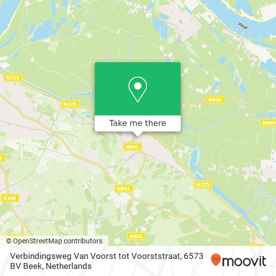 Verbindingsweg Van Voorst tot Voorststraat, 6573 BV Beek Karte