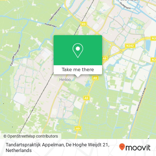 Tandartspraktijk Appelman, De Hoghe Weijdt 21 map