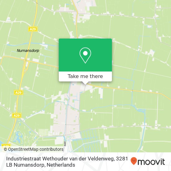 Industriestraat Wethouder van der Veldenweg, 3281 LB Numansdorp Karte