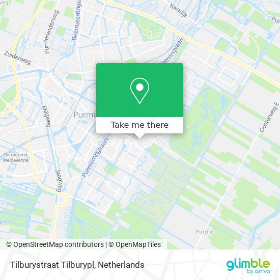Tilburystraat Tilburypl map