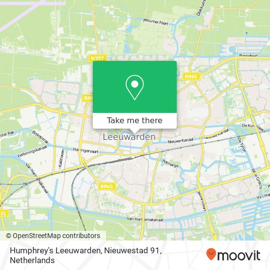 Humphrey's Leeuwarden, Nieuwestad 91 map