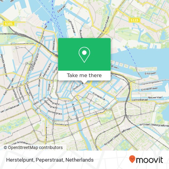 Herstelpunt, Peperstraat map