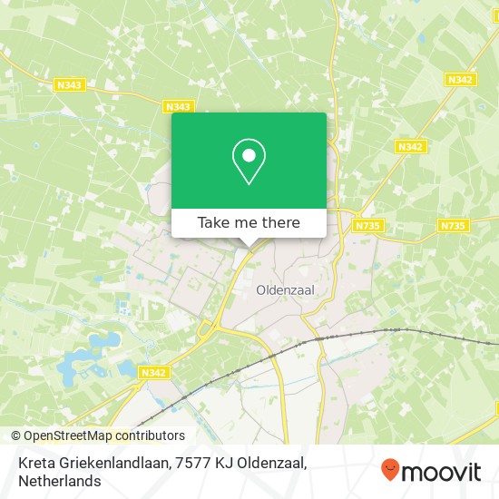 Kreta Griekenlandlaan, 7577 KJ Oldenzaal Karte