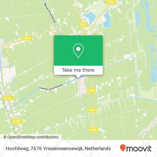 Hoofdweg, 7676 Vriezenveensewijk Karte