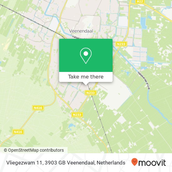 Vliegezwam 11, 3903 GB Veenendaal map