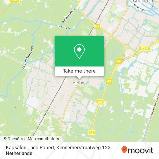 Kapsalon Theo Robert, Kennemerstraatweg 123 map