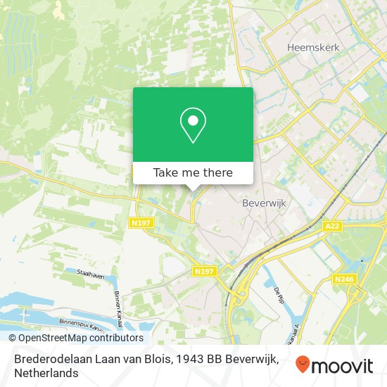 Brederodelaan Laan van Blois, 1943 BB Beverwijk map