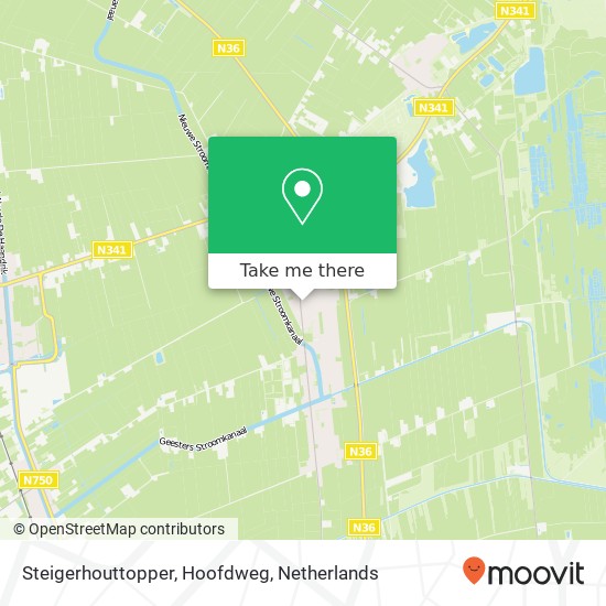 Steigerhouttopper, Hoofdweg map