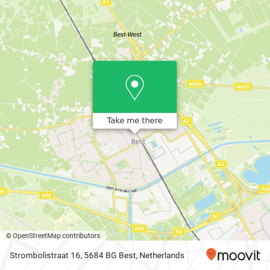 Strombolistraat 16, 5684 BG Best map