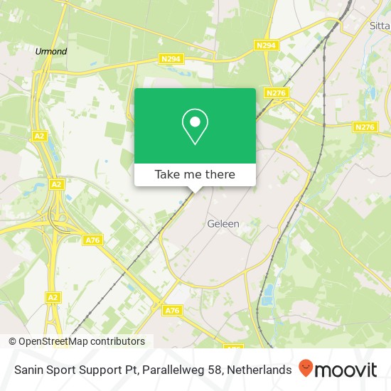 Sanin Sport Support Pt, Parallelweg 58 map