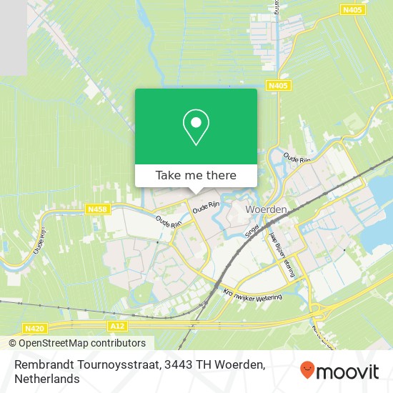 Rembrandt Tournoysstraat, 3443 TH Woerden map