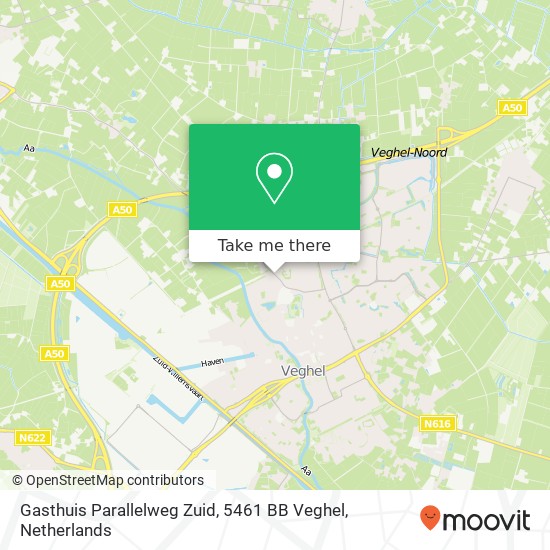 Gasthuis Parallelweg Zuid, 5461 BB Veghel map