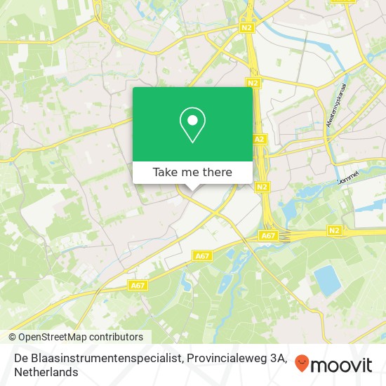 De Blaasinstrumentenspecialist, Provincialeweg 3A map