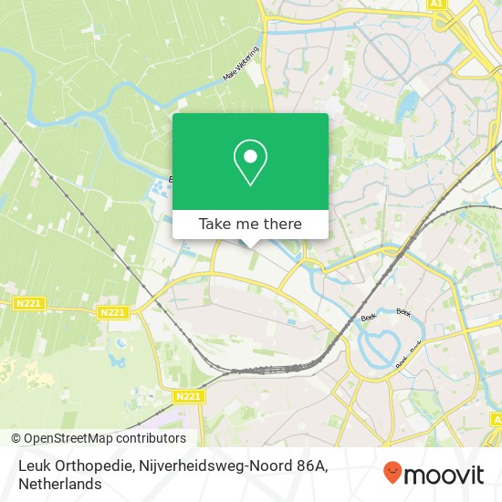 Leuk Orthopedie, Nijverheidsweg-Noord 86A map