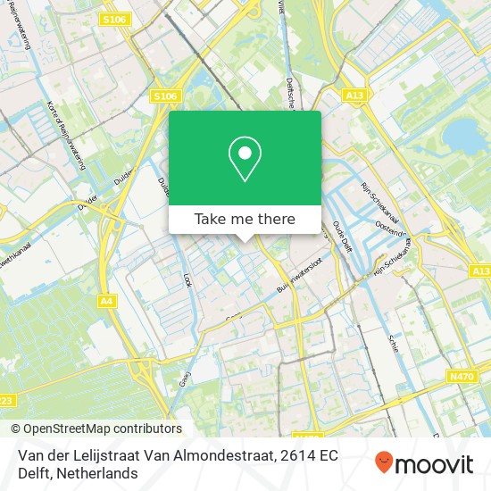 Van der Lelijstraat Van Almondestraat, 2614 EC Delft map