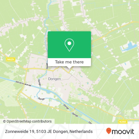 Zonneweide 19, 5103 JE Dongen map