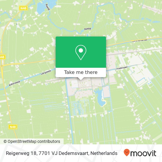 Reigerweg 18, 7701 VJ Dedemsvaart Karte
