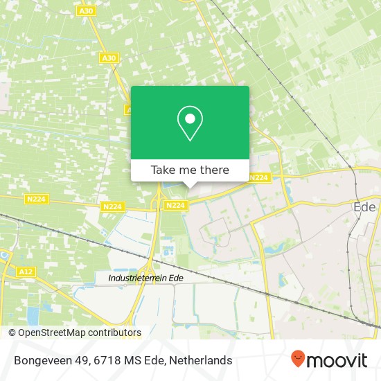 Bongeveen 49, 6718 MS Ede map