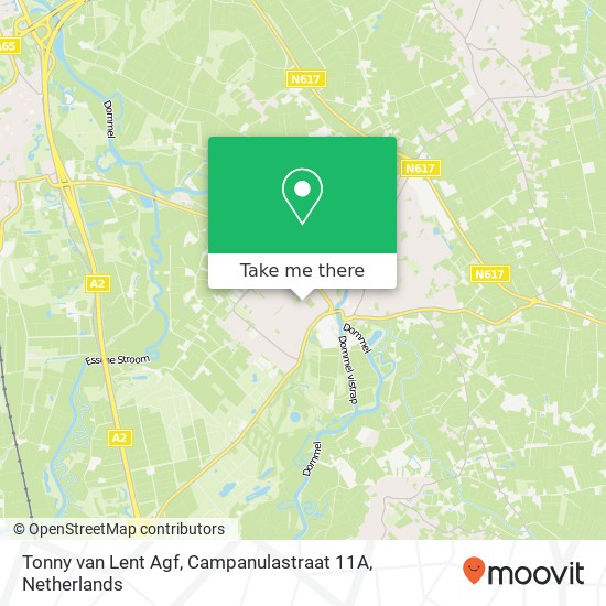 Tonny van Lent Agf, Campanulastraat 11A Karte