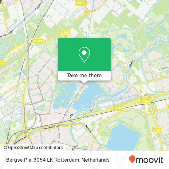 Bergse Pla, 3054 LK Rotterdam Karte