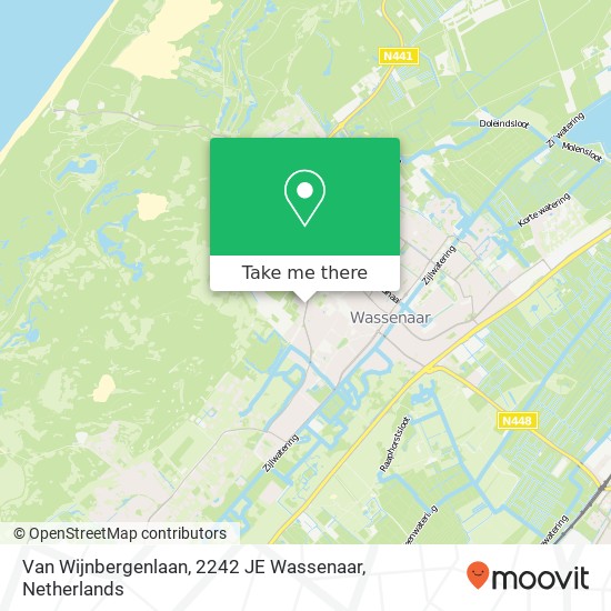 Van Wijnbergenlaan, 2242 JE Wassenaar map