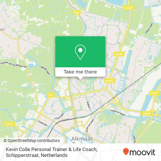 Kevin Colle Personal Trainer & Life Coach, Schipperstraat map