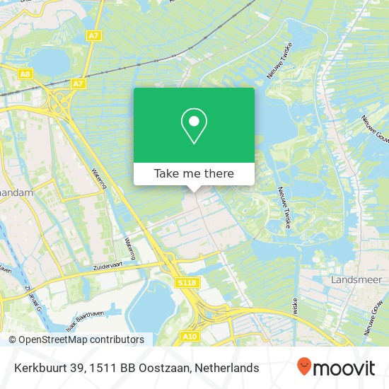 Kerkbuurt 39, 1511 BB Oostzaan Karte