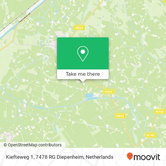 Kiefteweg 1, 7478 RG Diepenheim Karte