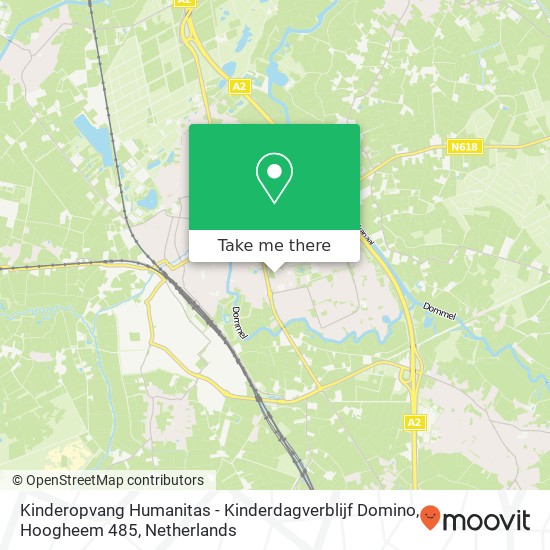 Kinderopvang Humanitas - Kinderdagverblijf Domino, Hoogheem 485 map